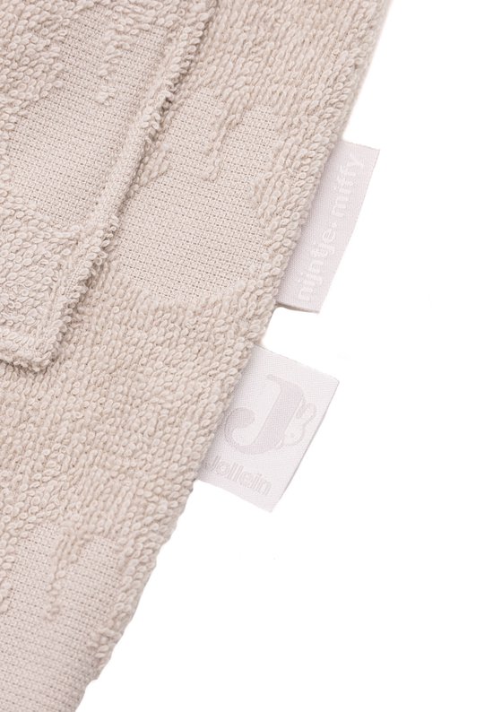 Jollein x Nijntje - Baby Badjas Badstof 1-2 Jaar - Badjas Kinderen met Capuchon - Miffy Jacquard - Nougat van Jollein — afbeelding 3