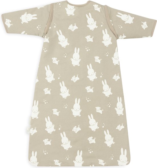 Olijfgroene slaapzak met lange mouwen en Miffy en Snuffy print.