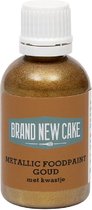 BrandNewCake® Metallic Food Paint met Kwastje 60gr - Goud - Kleurstof - Eetbare Voedingskleurstof