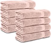 Komfortec 8x Handdoek 70x140 - 100% Katoen – Handdoekenset - Zacht - Roze