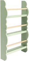 BukkitBow - Boekenkast voor Kinderen - Speelgoedkast / Boekenrek Kind – Houten Kast met Boekenplanken - Geschikt voor Kinderkamer - (42,5X14,5X80CM) - Groen