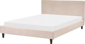 FITOU - Tweepersoonsbed - Beige - 140 x 200 cm - Polyester