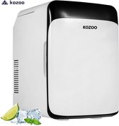 Kozoo - Minibar - Minibar koelkast - Mini koelkast - Koelkast - Bijzetkoelkast - Makkelijk mee te nemen - Warm & koel functie - 10L - Geschikt voor cosmetica - Zwart