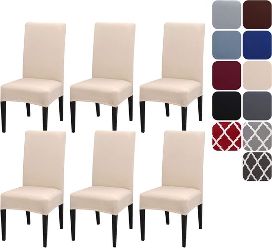 Alishomtll Seemlederen stoelhoezen, set van 4 of 6 stuks, vintage PU stretch, elastisch, universeel, voor eetkamerstoelen, afneembaar, wasbaar, voor keuken, restaurant, hotel, zwart, 4 stuks