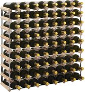 The Living Store Wijnrek Massief Grenenhout Gegalvaniseerd Staal 80x22.5x80cm - Opbergen en tonen wijn