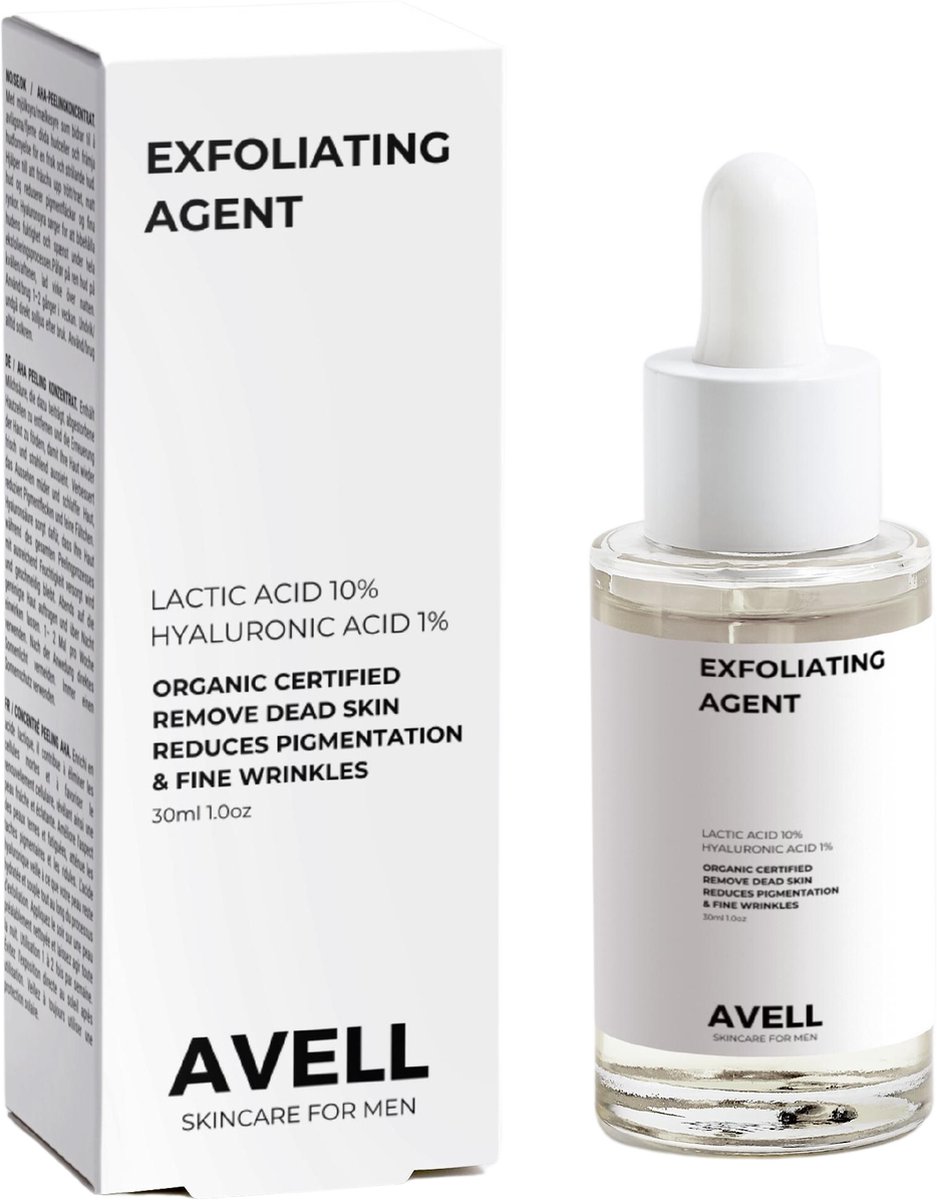 Avell Skincare gezichtscreme mannen - Exfoliant - Verwijdert dode huidcellen - Stralende huid - Beste exfoliant van Nederland