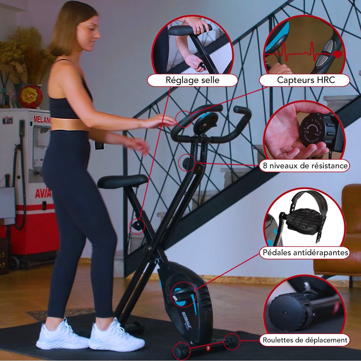 STRIALE SV-317 opvouwbare hometrainer