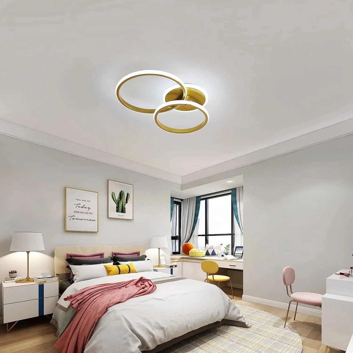 Moderne Glazen Plafondlamp in Bloemvorm - Elegante LED-Verlichting voo Moderne Glazen Plafondlamp in Bloemvorm - Elegante LED-Verlichting voo