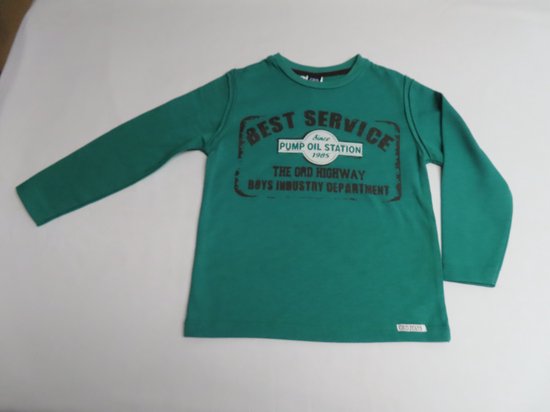 T shirt met lange mouwen - Jongens - Groen -Pump oil station - 3 jaar 98