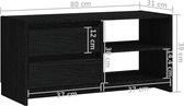 vidaXL - Tv-meubel - 80x31x39 - cm - massief - grenenhout - zwart