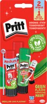 Pritt - Funcolor stick -  Pritt original stick - Set van 3 - Lijmstiften - Lijmstift