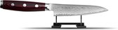 Couteau utilitaire japonais Yaxell Super Gou 12 cm en acier inoxydable damassé 161 couches avec manche en toile-micarta