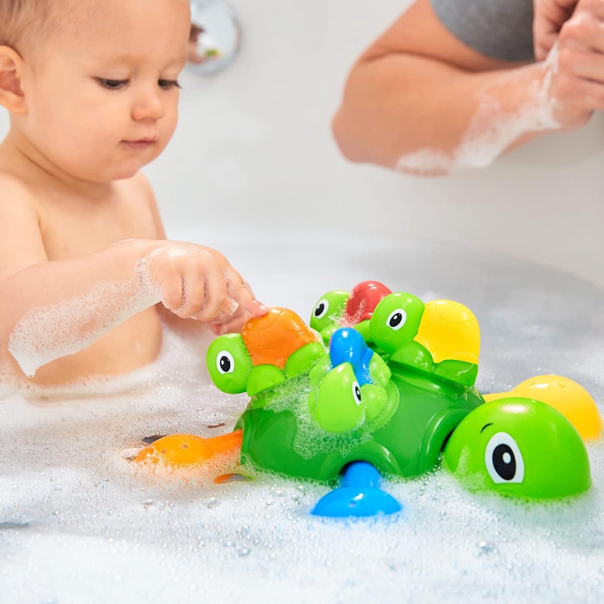 Berkatmarkt - Turtle Tots, jouet de bain à succion pour tri des