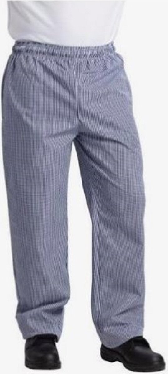 koksbroek geruit - blauw/wit - vitello - XS