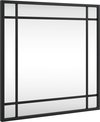 vidaXL - Wandspiegel - vierkant - 40x40 - cm - ijzer - zwart