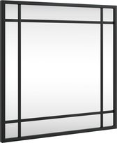 vidaXL - Wandspiegel - vierkant - 40x40 - cm - ijzer - zwart