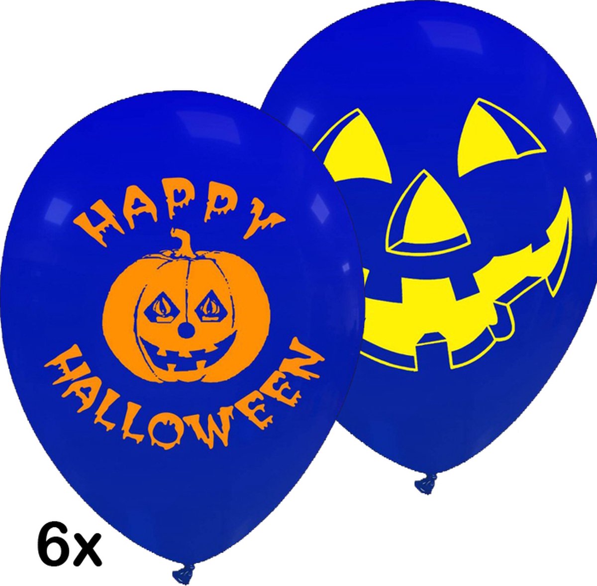 Halloween Neon ballonnen, 6 stuks