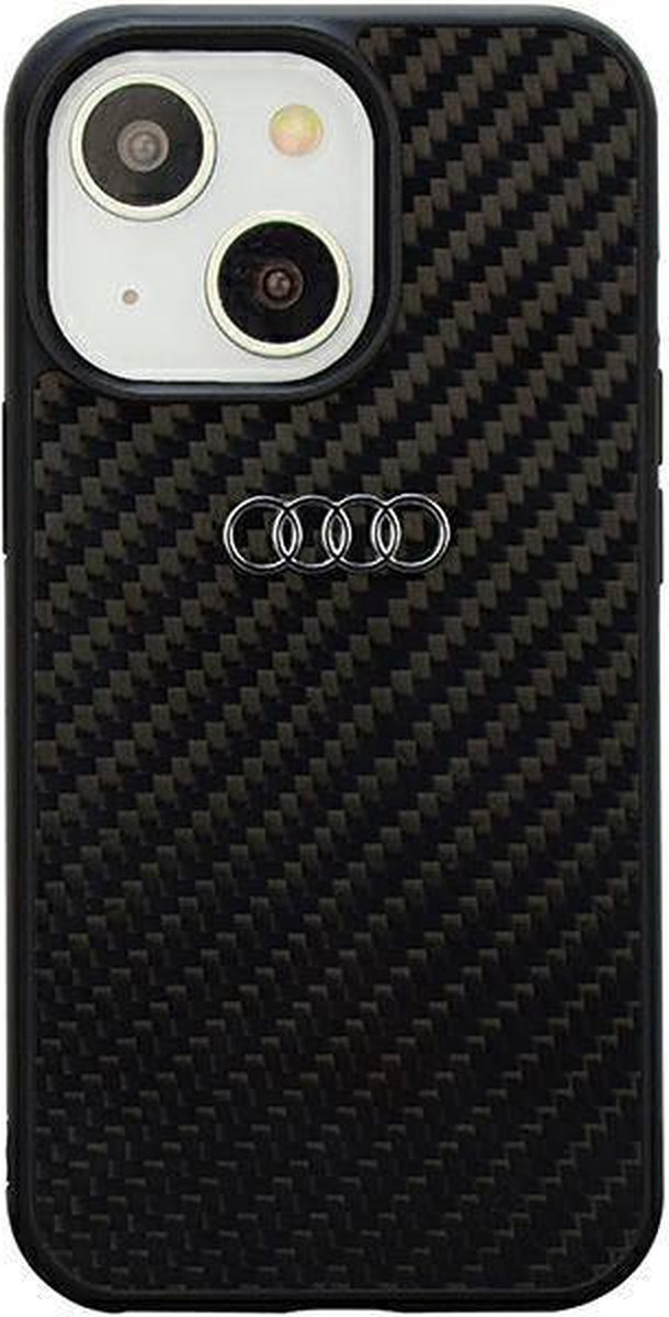 Audi Carbon Fiber Back Case - Geschikt voor Apple iPhone 14 (6.1