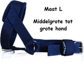Gentle leader - Donker blauw - Maat L - Gevoerd - Antitrek hoofdhalster hond - Halster hond - Anti trek hond