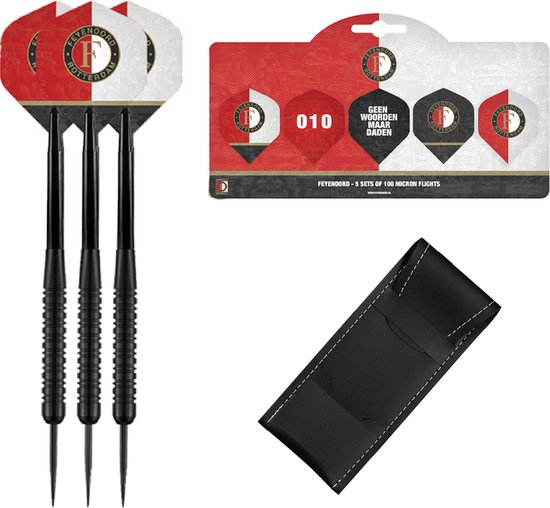 Feyenoord Dartbord - Dartbord met 6 dartpijlen - Multipack 5 Sets Dart Flights - Dart Shafts - Darts - Cadeau van Feyenoord — afbeelding 2