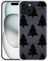 Cazy Hoesje geschikt voor iPhone 15 Snowy Christmas Tree