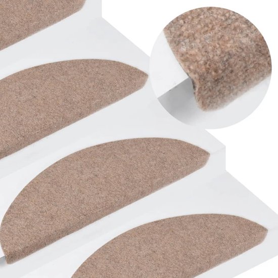 Casa pura Zelfklevende Trapmatten - Beige Rechthoekig