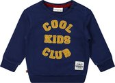 Frogs and Dogs - Sweater met Cool Kids Club Borduursel - - Handsome Academy - Navy Blauw - Maat 80 -