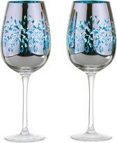 Artland set de 2 verres à vin Filigrane bleu 50 CL - 23 cm