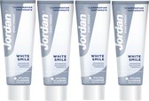 Dentifrice Jordan Stay Fresh White Smile - 4 x 75 ml - Formule de blanchiment avancée - Dentifrice scandinave pour des gencives saines, des dents Witte et un sourire radieux