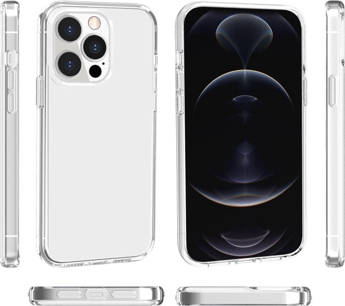 Silicone back cover/Transparant hoesje Geschikt voor Apple iPhone 15 pro