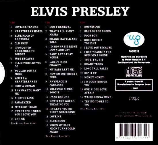 Presley Elvis Love Me Tender 3cd Elvis Presley Muziek Bol 