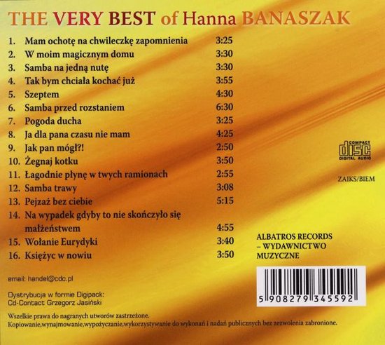 Hanna Banaszak: The Very Best Of [CD], Hanna Banaszak | Muziek | bol