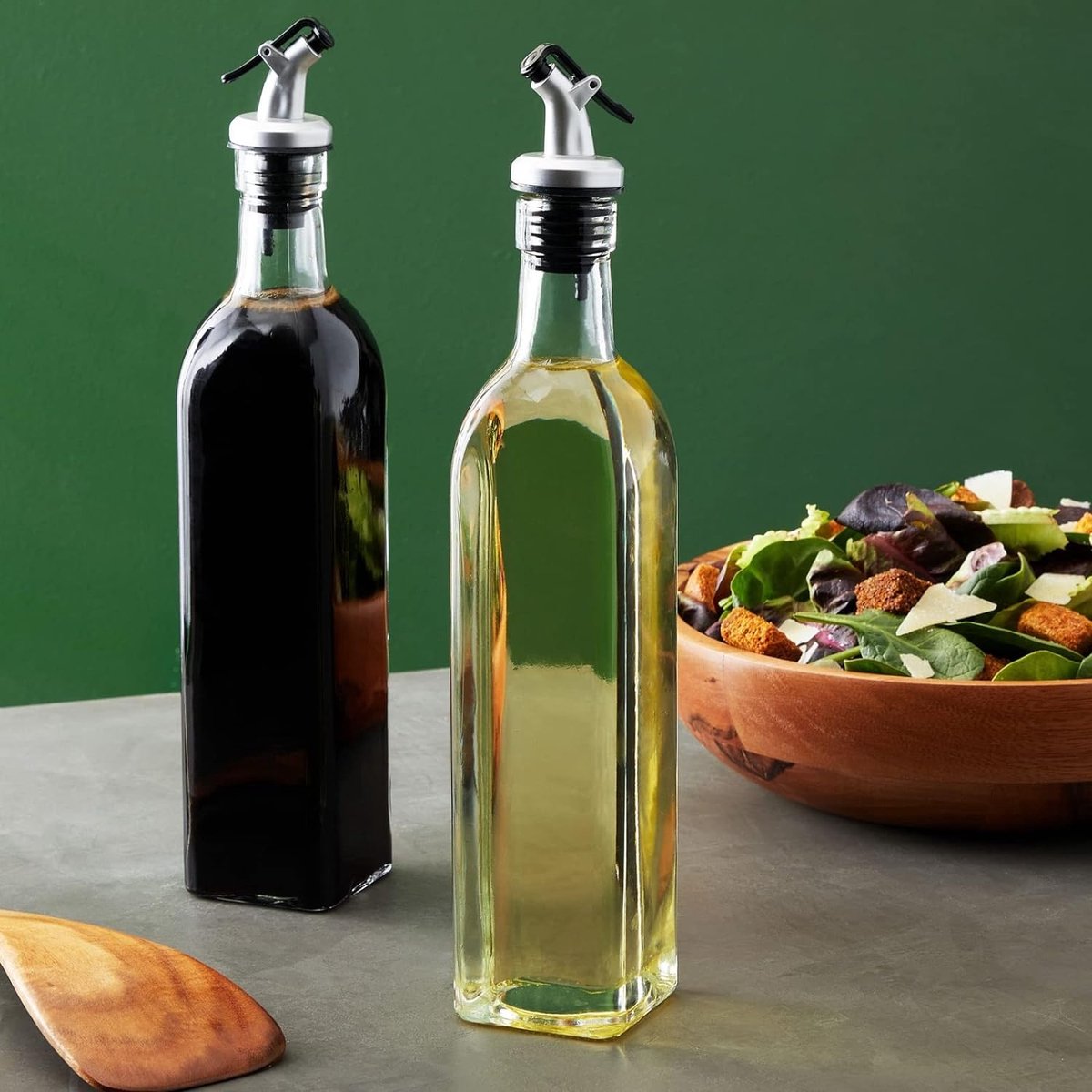 Distributeur D'Huile & Vinaigre En Verre À Levier Pour Huile