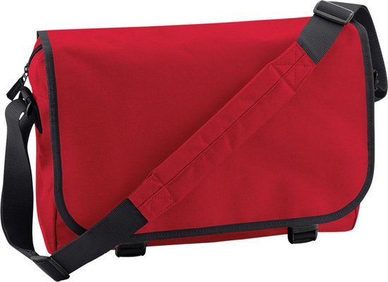 Schoudertas/aktetas diverse kleuren 41 cm voor dames/heren - Schooltassen/laptop handtassen met schouderband  rood