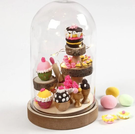 Cloche Sur Support En Bois Creativ - 18 Cm De Hauteur, Diamètre 11 Cm - Décoration Ou Artisanat