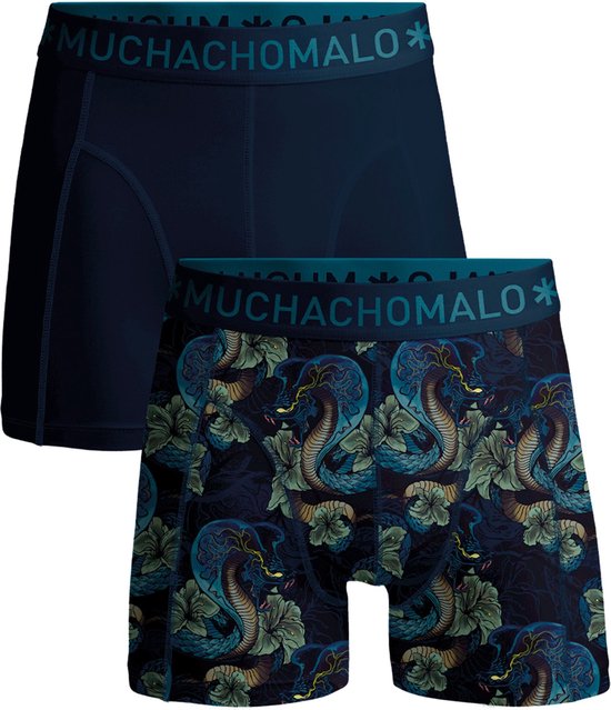 Muchachomalo boxershorts - heren boxers normale (2-pack) - Boxer Shorts Print/solid - Maat:
