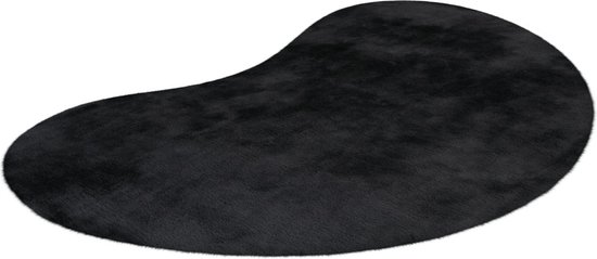 Lalee Heaven - organische vorm Vloerkleed - Tapijt – Karpet - Hoogpolig - Superzacht - Fluffy - niervorm- organic- rabbit 160x230 cm grafie antraciet