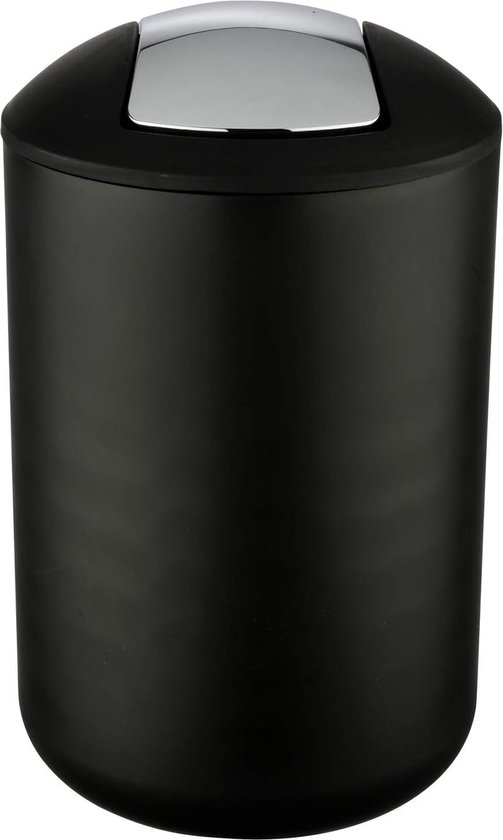 Stefanplast Ecogreen afvalemmer met gele afdekking, 50 l, zwart, 37 x 37 x 56 cm