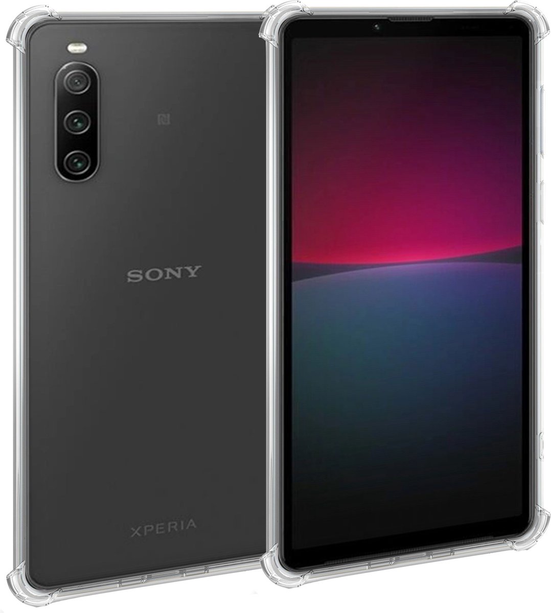 Geschikt voor Sony Xperia 10 IV Hoesje – Shock Proof Case – Cover Transparant