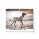 Kalender 2024 - German Pointer - 35x24cm - 300gms - Spiraalgebonden - Inclusief ophanghaak