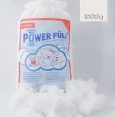 Power Füll® 1KG - Premium Kussenvulling - Ökotex Gecertificeerd - Anti-allergisch - Wasbaar tot 95°C - Zachte kussenvulling- Synthetische vulling - knuffelvulling - opvulmateriaal - vulling voor knuffels/kussens/poppen - 1000 gram