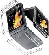 Siliconen hoesje geschikt voor Samsung Galaxy Z Flip 5 | Medium Hard hoes | Clear Beschermhoes Case - Transparant