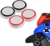 Gadgetpoint | Gaming Thumbgrips | Performance Antislip Thumbsticks | Joystick Cap Thumb Grips | Accessoires geschikt voor Playstation PS4 PS5 & Xbox & Nintendo Pro Controller | Wit Zwart en Wit Rood