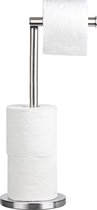Tatkraft KIARA Luxe RVS Toiletpapier Houder Vrijstaand - Reserverolhouder Stainless Steel - WC Rol Houder - Closetrolhouder - 3+1 Rollen