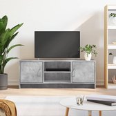 The Living Store TV-meubel - betongrijs - 102 x 30 x 37.5 cm - opbergruimte - praktische deuren
