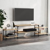 The Living Store TV-meubel - Sonoma Eiken - 197 x 35 x 52 cm - Duurzaam bewerkt hout en staal - Opbergruimte