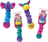 Kong Squiggles - Honden Speelgoed - Assorti Kleur - Met Piep - M - 30 cm