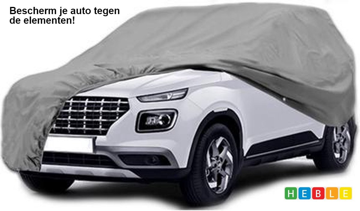 *** Autohoes XL - 534x178x120cm - Beschermt tegen Wind, Regen & Sneeuw - Zwart - van Heble® ***