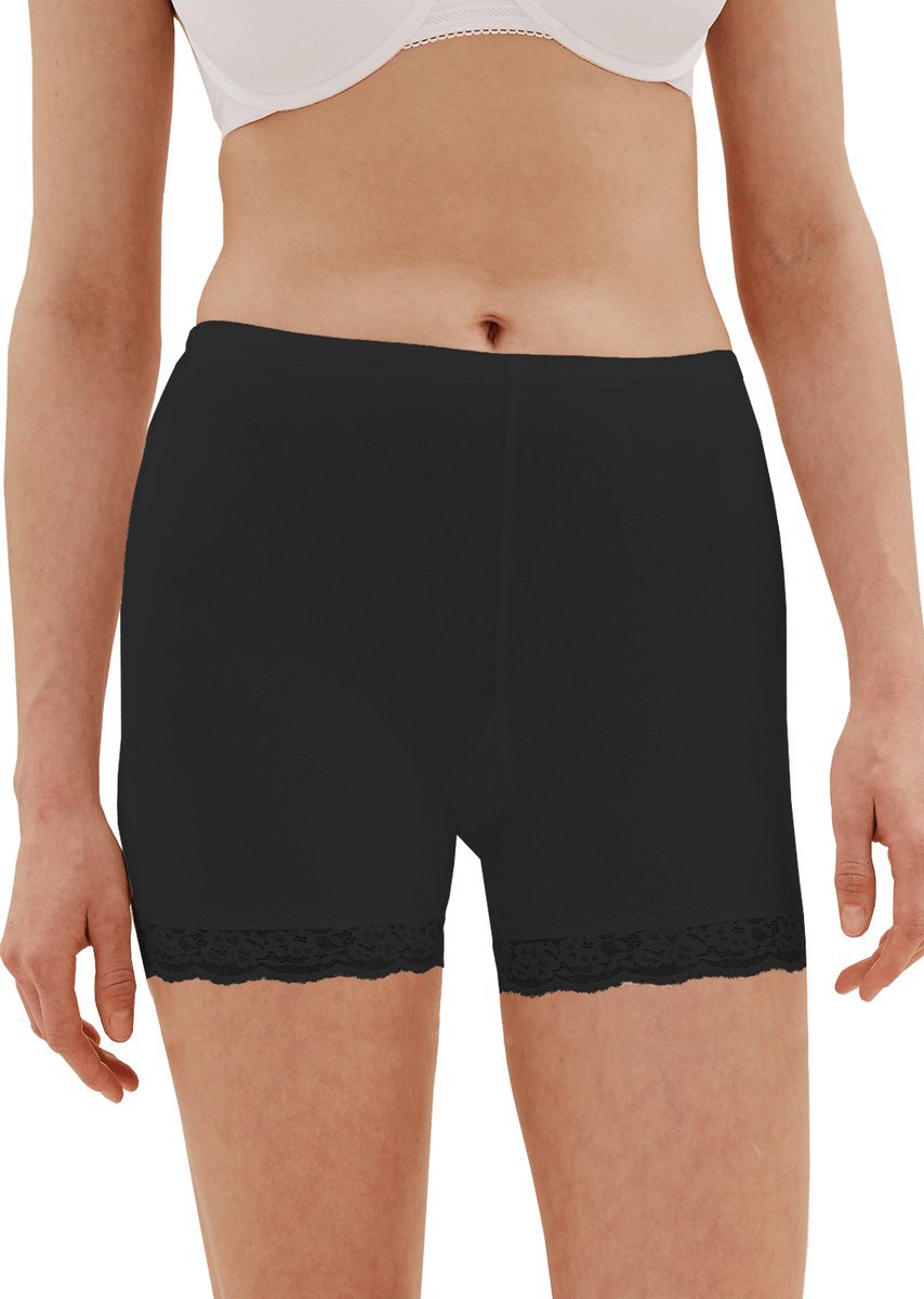 Fine Woman dames boxershort met kort pijpje - nieuw model - L - Zwart