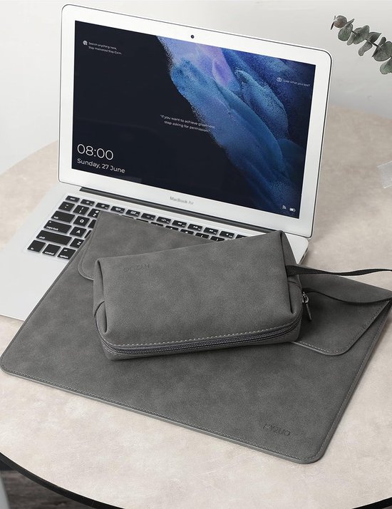 Sacoche simili cuir noire pour MacBook Pro et Air 13